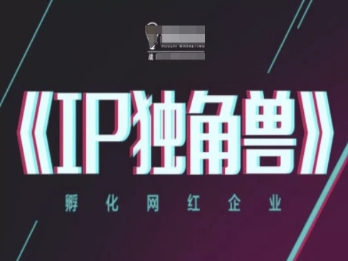 IP独角兽，孵化网红企业，ip教程-学习笔记资源库