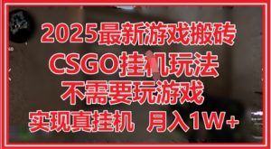 2025最新游戏搬砖,CSGO挂G,不需要玩游戏,实现真挂G,月入1W+【揭秘】-学习笔记资源库