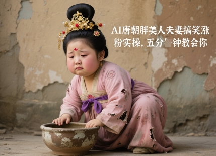 AI唐朝胖美人夫妻搞笑涨粉实操，五分钟教会你-学习笔记资源库