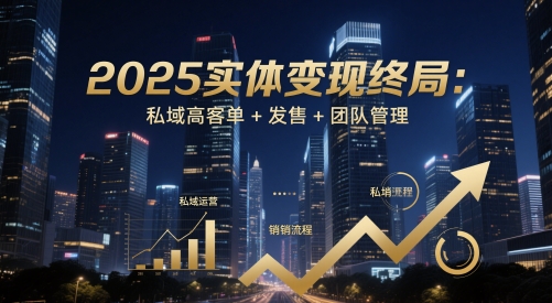 2025实体变现终局：私域高客单+发售+团队管理-学习笔记资源库