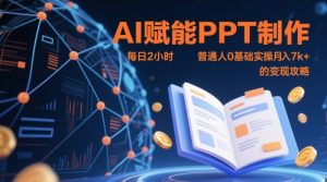 AI赋能PPT制作,每日2小时,普通人0基础实操月入7k+ 的变现攻略-学习笔记资源库
