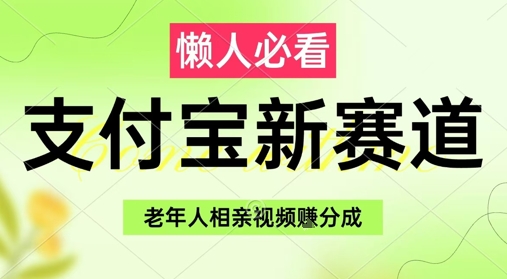 支付宝新赛道，利用老年人相亲视频，挣分成收益，轻松月入过W，操作简单-学习笔记资源库
