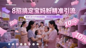 8招搞定宝妈粉精准引流,精准引流10万本地母婴粉,多渠道流量爆破玩法-学习笔记资源库