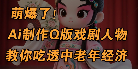 用Ai制作Q版戏剧人物，手把手教你吃透中老年经济，5分钟一个成品，多渠道变现-学习笔记资源库
