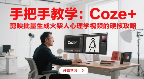 手把手教学：Coze + 剪映批量生成火柴人心理学视频的硬核攻略-学习笔记资源库