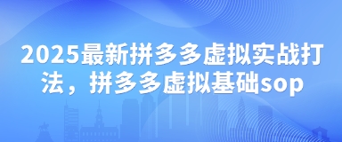 2025最新拼多多虚拟实战打法，拼多多虚拟基础sop-学习笔记资源库