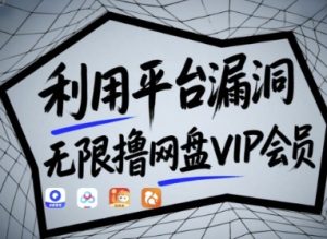 利用平台漏洞，无限撸网盘VIP会员，用户亲测有效!【漏洞原理+操作演示】-学习笔记资源库