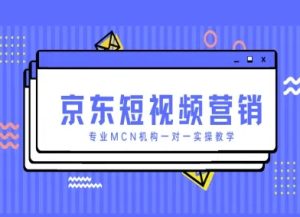 京东短视频营销项目,专业MCN机构一对一实操教学-学习笔记资源库