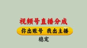 视频号直播分成，全程托管招募，单月轻松变现8k【揭秘】-学习笔记资源库