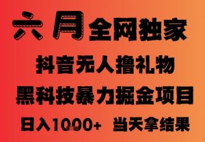 25年6月抖音无人直播最新暴力撸音浪掘金,小白可做,可批量矩阵放大,长期稳定日入1k+【揭秘】-学习笔记资源库