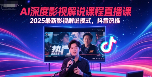 AI深度影视解说课程直播课，2025最新影视解说模式，抖音热推-学习笔记资源库