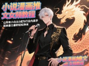 小说漫画推文女频教程,让所有小白从0成为行业内高手,简单暴力兼职轻松挣米-学习笔记资源库