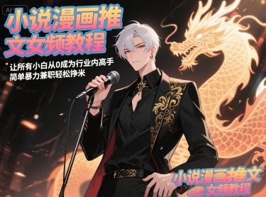 小说漫画推文女频教程，让所有小白从0成为行业内高手，简单暴力兼职轻松挣米-学习笔记资源库