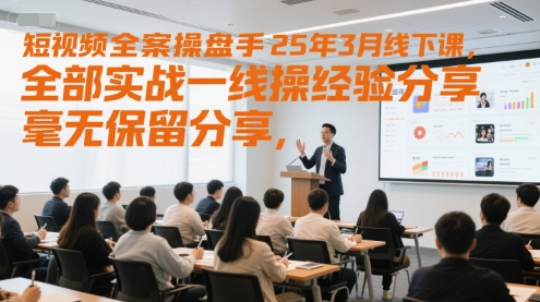 短视频全案操盘手25年3月线下课，全部实战一线操盘手经验分享，毫无保留分享，全是干货-学习笔记资源库