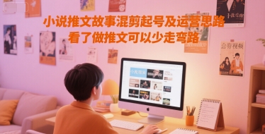 小说推文故事混剪起号及运营思路，看了做推文可以少走弯路-学习笔记资源库