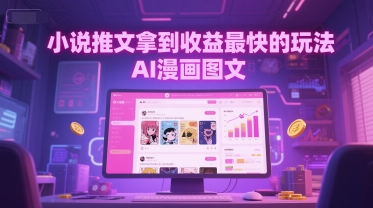 小说推文拿到收益最快的玩法，AI漫画图文-学习笔记资源库