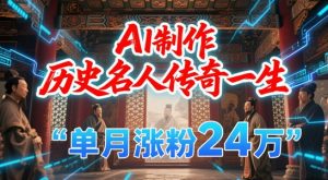 暴力起号!用AI制作历史名人传奇一生,单月涨粉24W,涨粉+变现赛道黑马来了-学习笔记资源库
