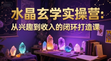 水晶玄学实操营：从兴趣到收入的闭环打造课-学习笔记资源库