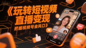 玩转短视频直播变现，把握视频号金风口-学习笔记资源库