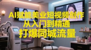 AI赋能美业短视频创作，从入门到精通，打爆同城流量，超级AI工具短视频实操落地-学习笔记资源库