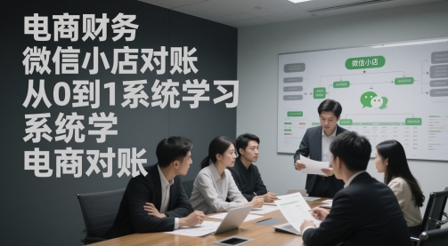 电商财务微信小店对账，从0到1系统学习电商对账-学习笔记资源库