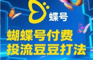 2025蝴蝶号付费投流豆豆打法,助新手快速掌握付费流量撬动自然流的核心玩法-学习笔记资源库