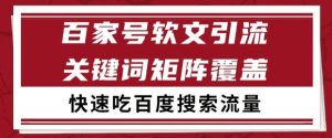 百家号软文引流关键词覆盖打法,吃搜索流量日引99+【揭秘】-学习笔记资源库