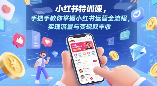 小红书特训课，手把手教你掌握小红书运营全流程，实现流量与变现双丰收-学习笔记资源库