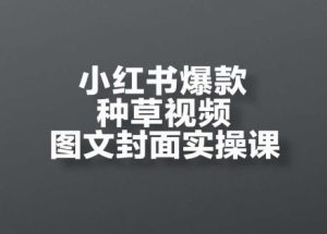 小红书爆款种草视频图文封面实操课,开店、选品、引流、变现全流程-学习笔记资源库
