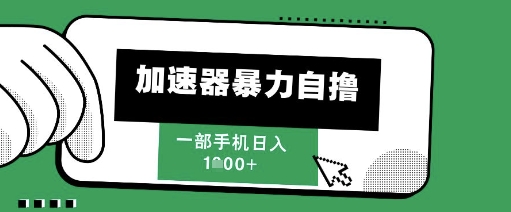 205新风口，加速器暴力自撸，单机日入1k+【揭秘】-学习笔记资源库