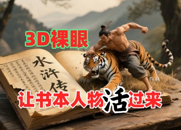 书本人物裸眼3D视频，新的玩法，流量超猛，保姆级教程-学习笔记资源库