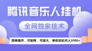 2025腾讯音乐挂G项目,全网独家技术,全新玩法,轻松月入5k+【揭秘】-学习笔记资源库