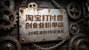 淘宝打付费创业粉单店每天稳定10-20精准粉持续增长【揭秘】-学习笔记资源库