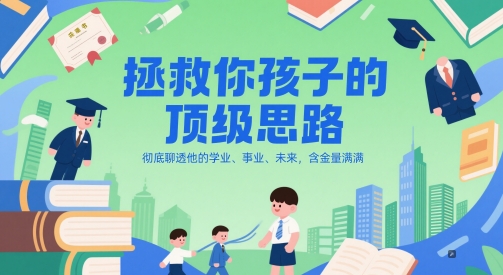 付费文章：拯救你孩子的顶级思路，彻底聊透他的学业、事业、未来，含金量满满-学习笔记资源库