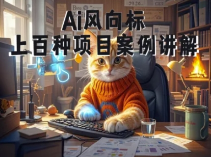 Ai风向标-附100种项目案例玩法-0基础小白到大神ai视频商业应用教学-学习笔记资源库