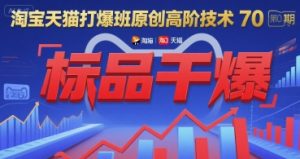 淘宝天猫打爆班原创高阶技术第70期：标品干爆-学习笔记资源库