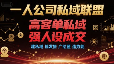 一人公司私域联盟，高客单私域，强人设成交，建私域 搞发售 广结盟 造势能-学习笔记资源库