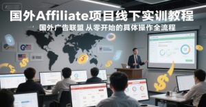 国外Affiliate项目线下实训教程,国外广告联盟从零开始的具体操作全流程-学习笔记资源库