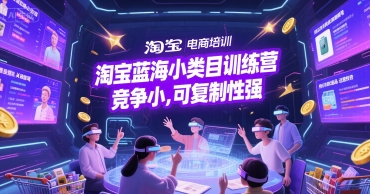 淘宝蓝海小类目训练营， 竞争小，可复制性强-学习笔记资源库