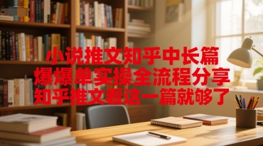 小说推文知乎中长篇爆单实操全流程分享，知乎推文看这一篇就够了-学习笔记资源库