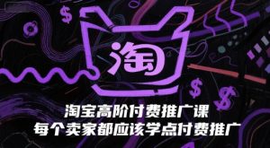 淘宝高阶付费推广课,每个卖家都应该学点付费推广-学习笔记资源库