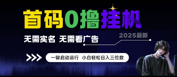 首码0撸挂G项目，无需实名无需看广告 一键启动运行，小白轻松日入三位数【揭秘】-学习笔记资源库