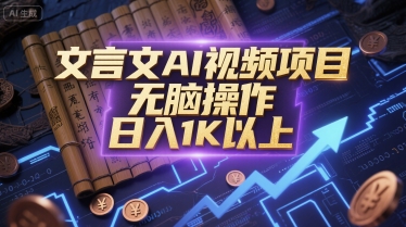 文言文AI视频项目，无脑操作，日入1K以上-学习笔记资源库