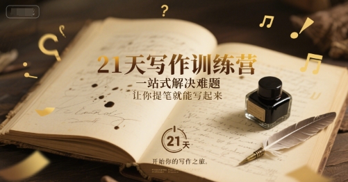 21天写作训练营，​一站式解决难题，让你提笔就能写起来-学习笔记资源库
