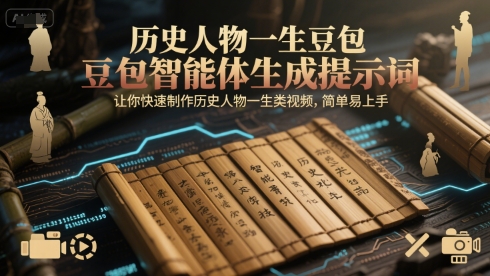 历史人物一生豆包智能体生成提示词，让你快速制作历史人物一生类视频，简单易上手-学习笔记资源库