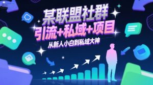 某联盟社群,引流+私域+项目,从新人小白到私域大神-学习笔记资源库