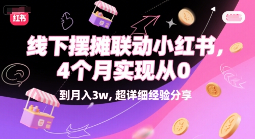 线下摆摊联动小红书，4 个月实现从 0 到月入3w，超详细经验分享-学习笔记资源库