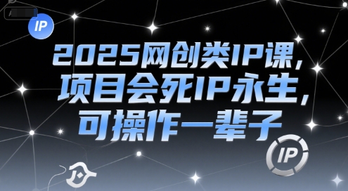 2025网创类IP课，项目会死IP永生，可操作一辈子-学习笔记资源库