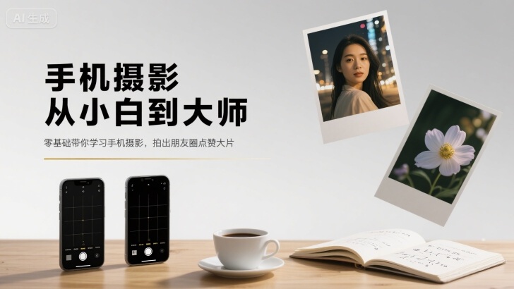 手机摄影从小白到大师，零基础带你学习手机摄影，拍出朋友圈点赞大片-学习笔记资源库