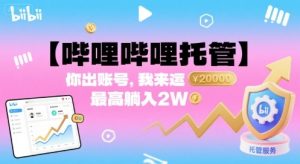 【哔哩哔哩托管】你出账号,我来运营,最高躺入2W【揭秘】-学习笔记资源库